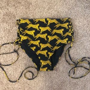 Cheetah print urban outfitters bikini swim bottoms